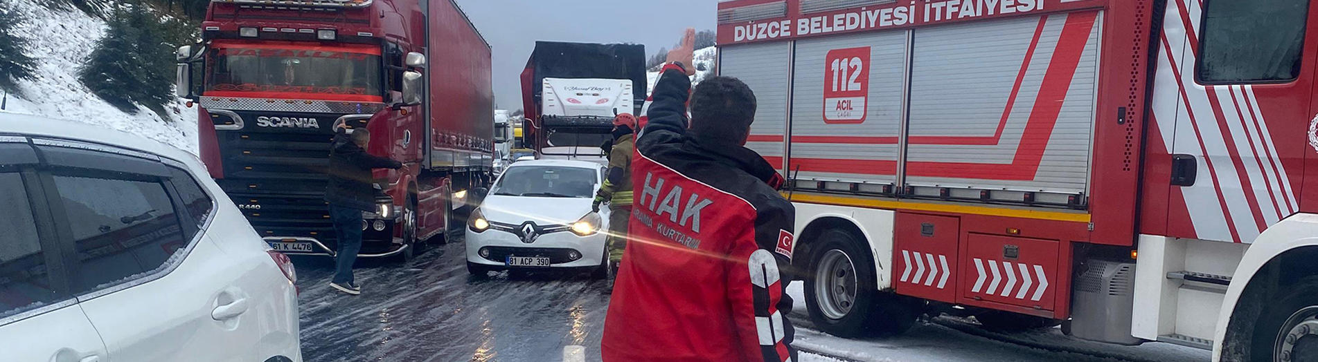 Hak Arama Kurtarma'dan Bolu Tüneli'ndeki Kazaya Müdahale