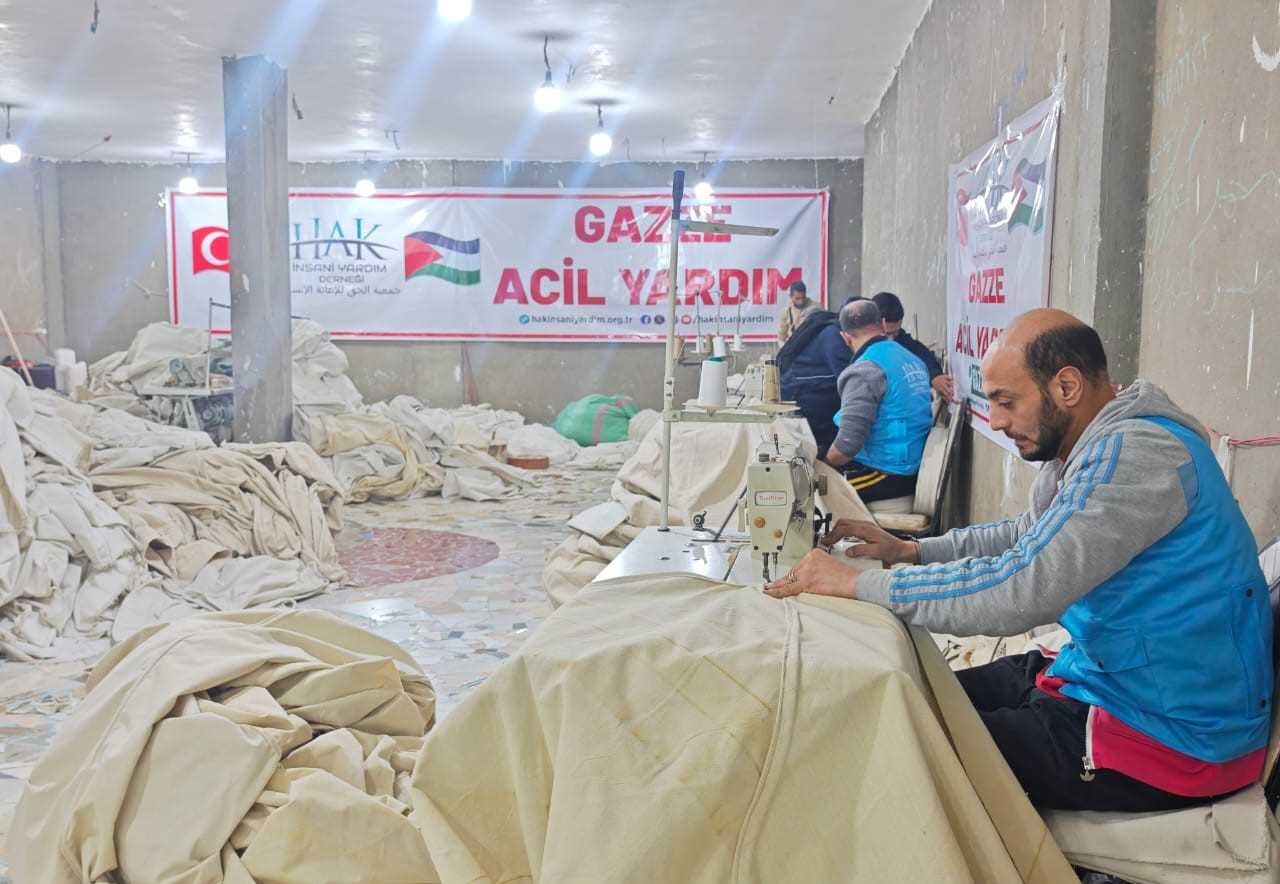Gazzeli Kardeşlerimize Çadır Desteği